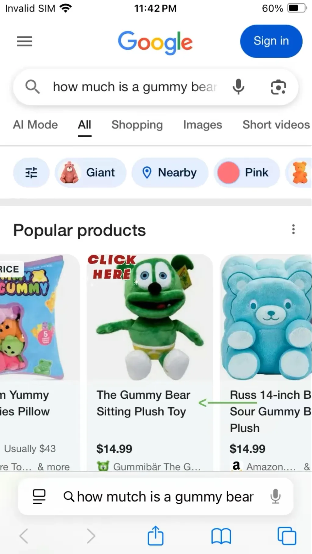 ai character: Gummy background