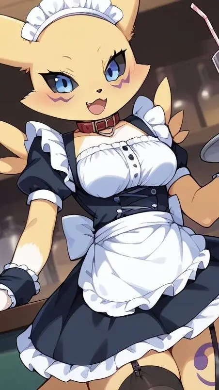 ai character: Renamon (Furry) background