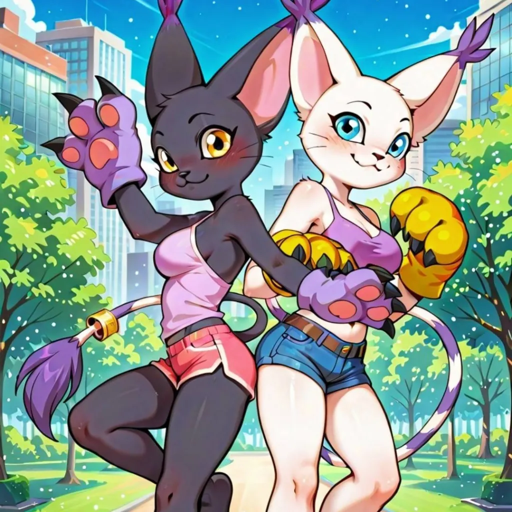 chat with ai character: Gatomon&Black Gato