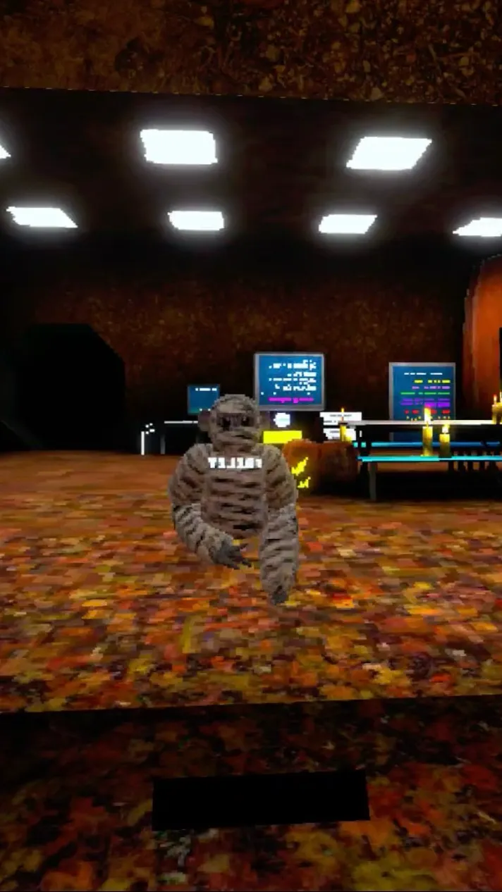 ai character: Scary baboon background