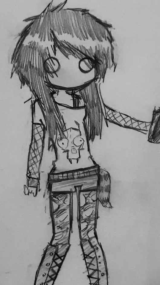 ai character: SCENE GIRL background