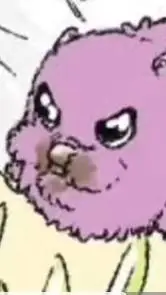 ai character: mean fluffy background