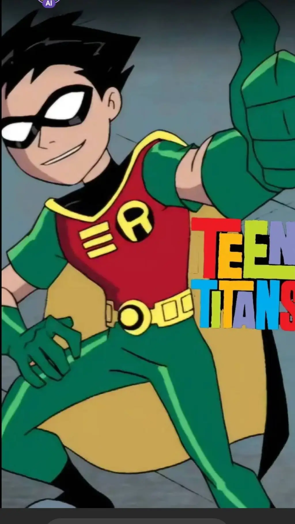 ai character: Robin(Teen Titans) background