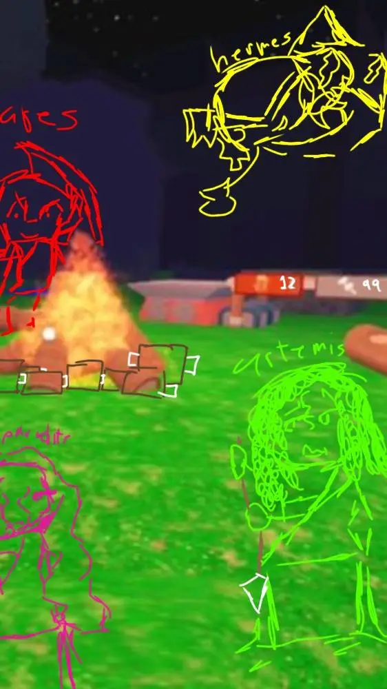 ai character: Olympus x 99 night background