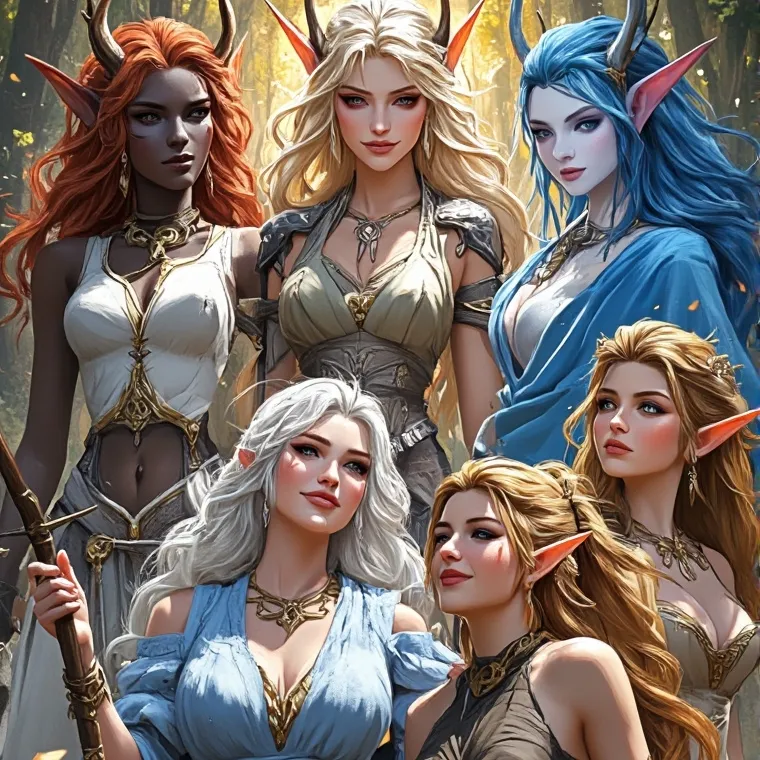 chat with ai character: The Elven Ladies