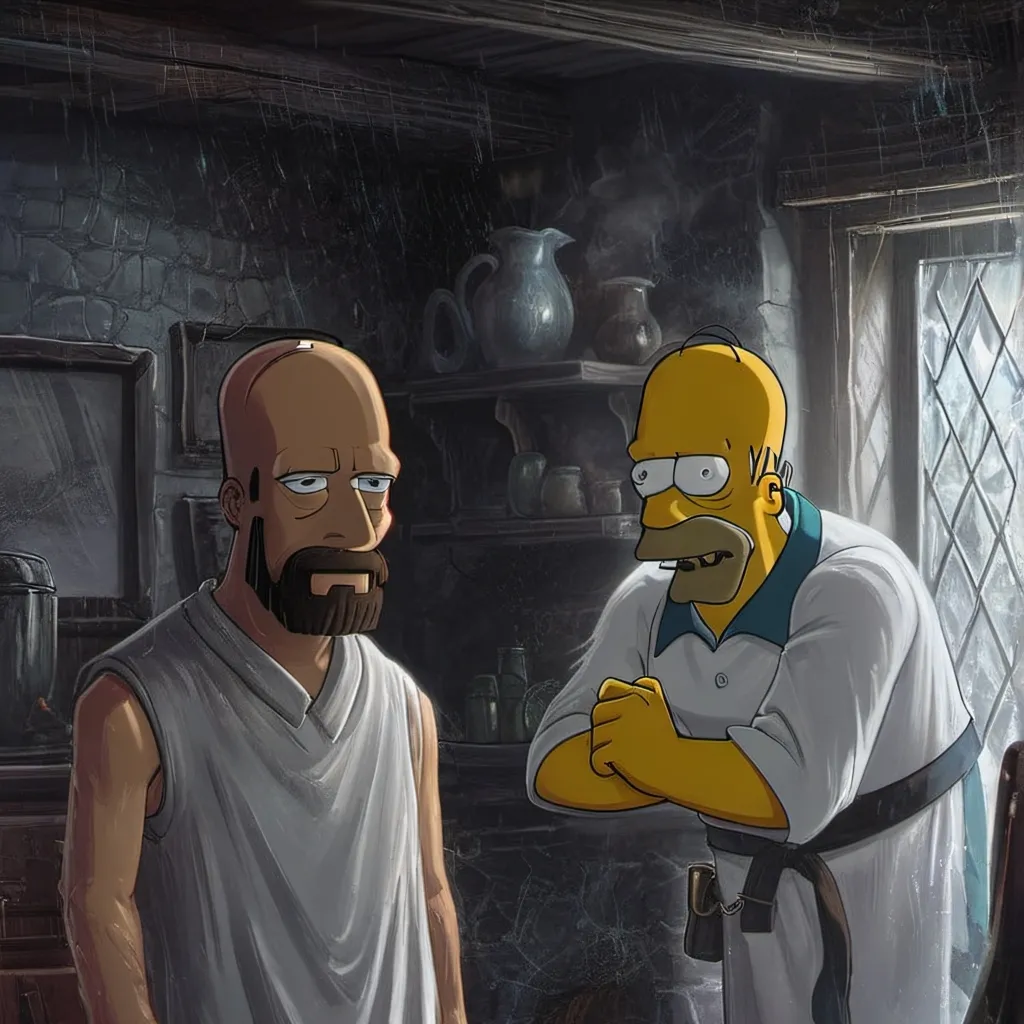 chat with ai character: you vs homer