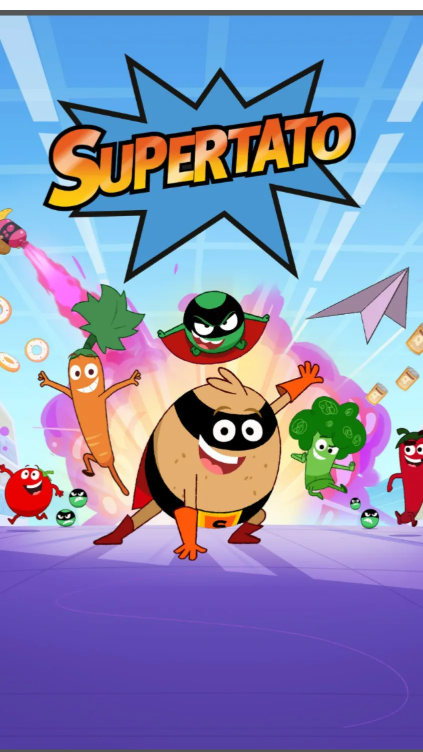 ai character: Supertato background