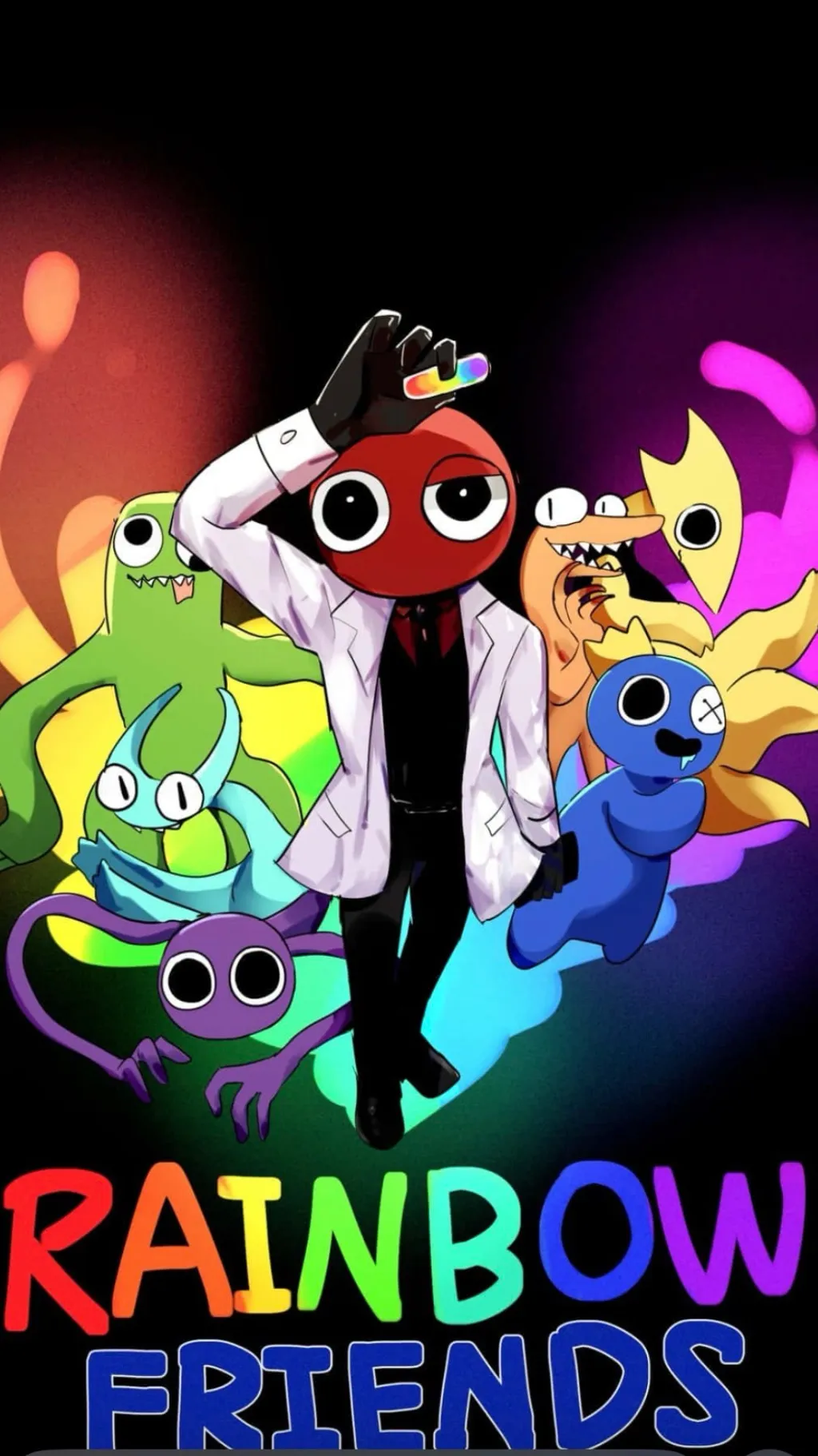 ai character: RAINBOW FRIENDS background