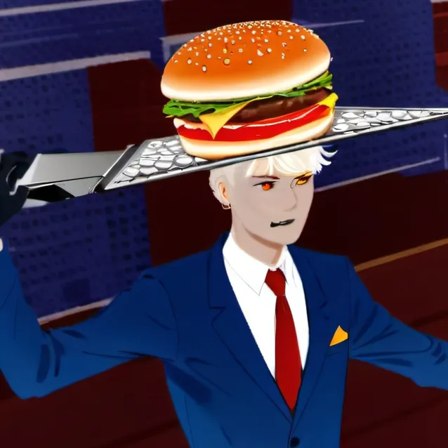chat with ai character: pizza burger agst
