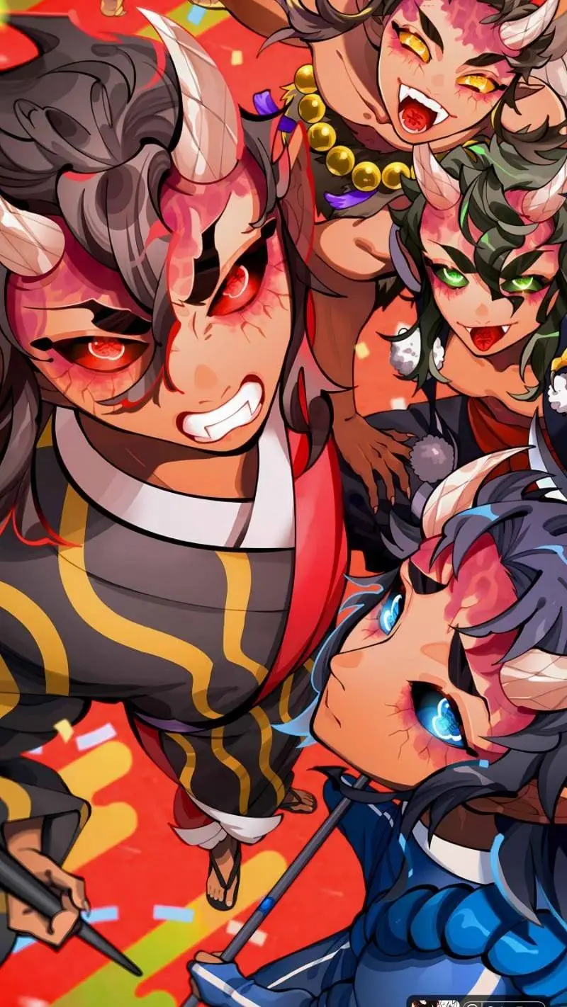 ai character: hantengu's clones• background