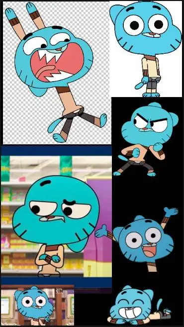 ai character: Gumball Retextured background