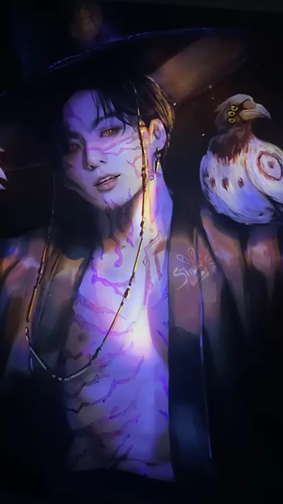 ai character: Demon Jungkook background