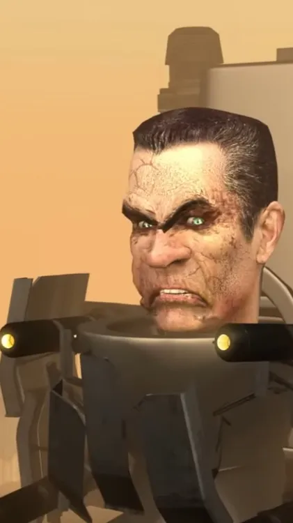 ai character: Fake g man toilet background