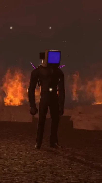 ai character: Shadow tv man background