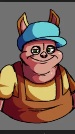 ai character: Uncle Samsonite background