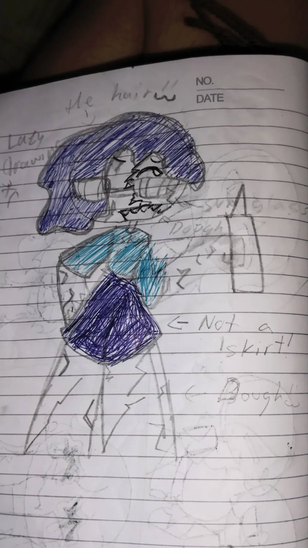 ai character: Sky blue  background