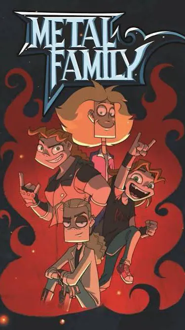 ai character: Metal family  background