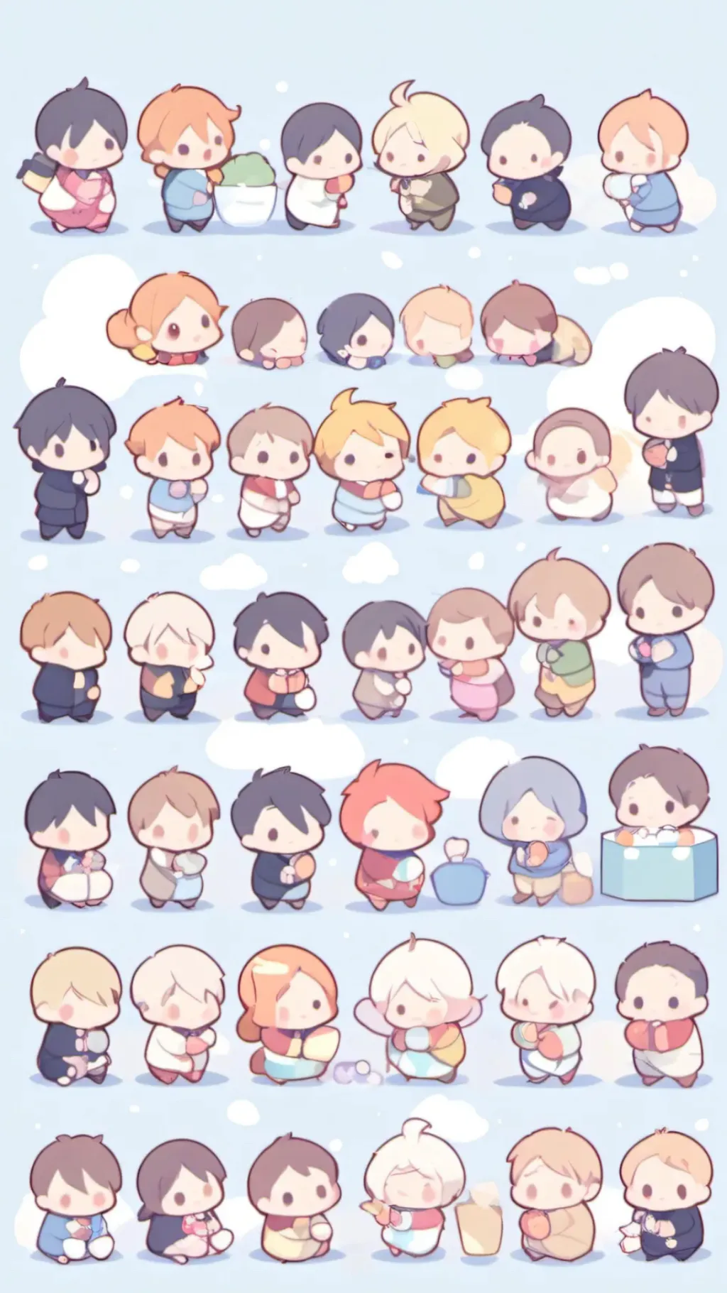 ai character: 1000 clingy babies background