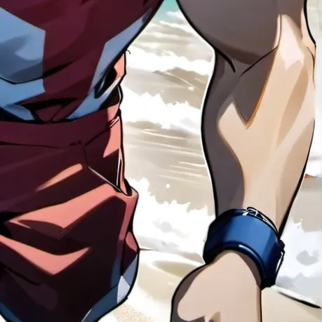 chat with ai character: mha beach day