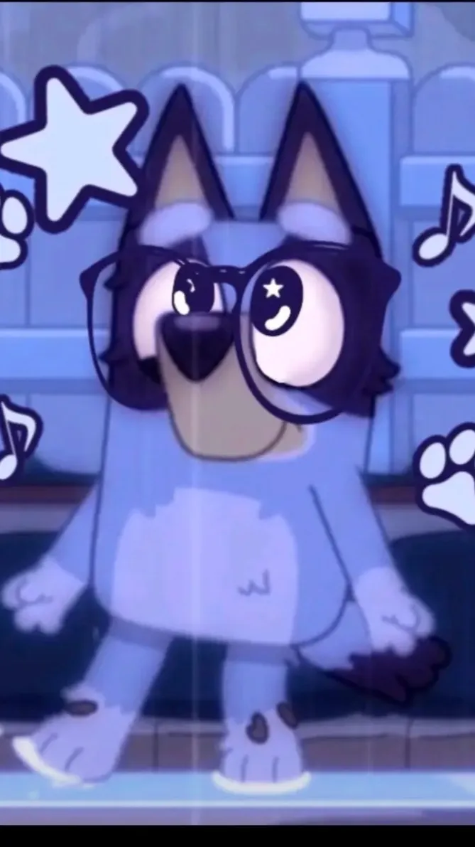 ai character: Bluey background