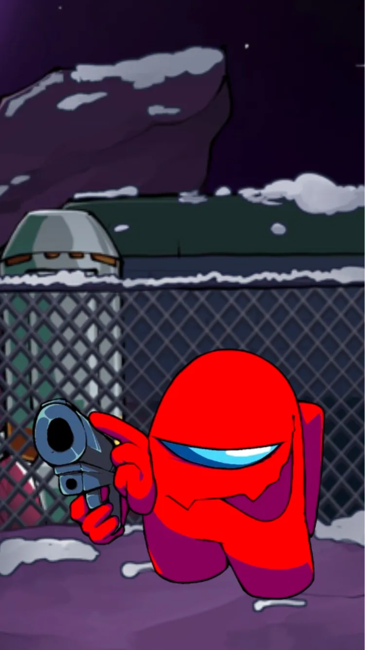 ai character: Red background