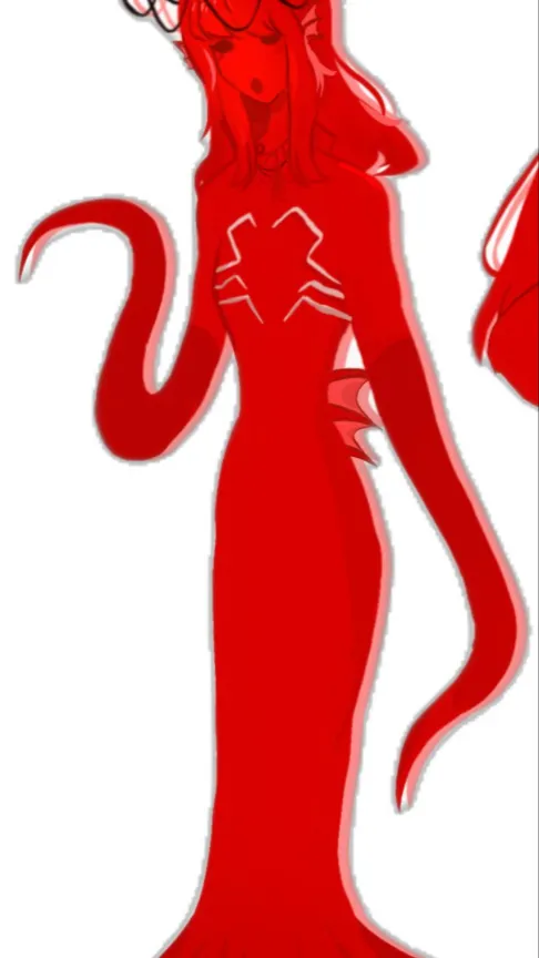 ai character: Blue x Red background