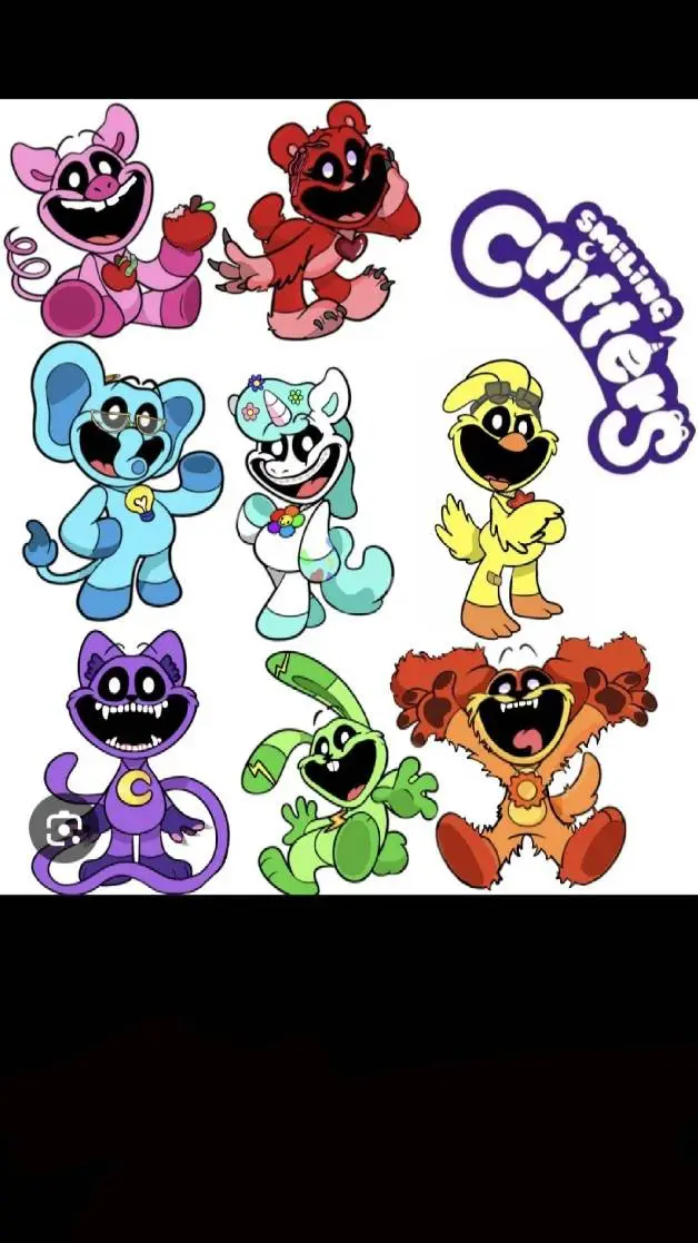 ai character: smilling critters background