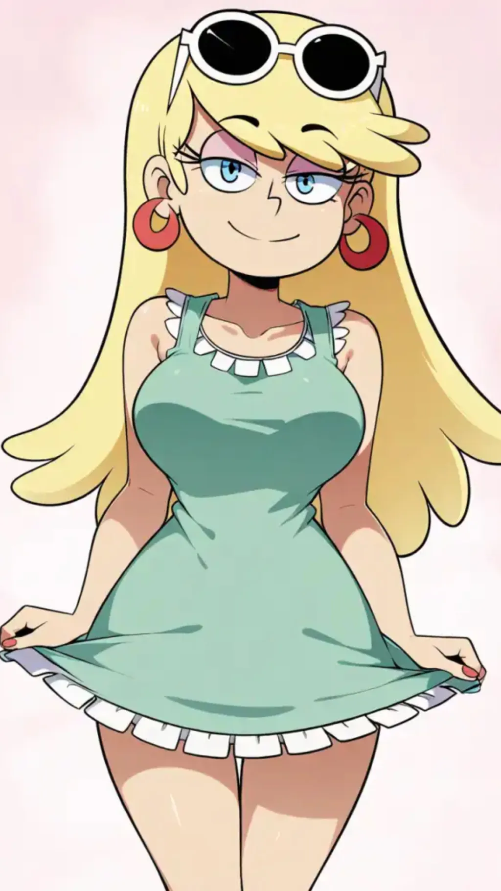 ai character: Leni loud background