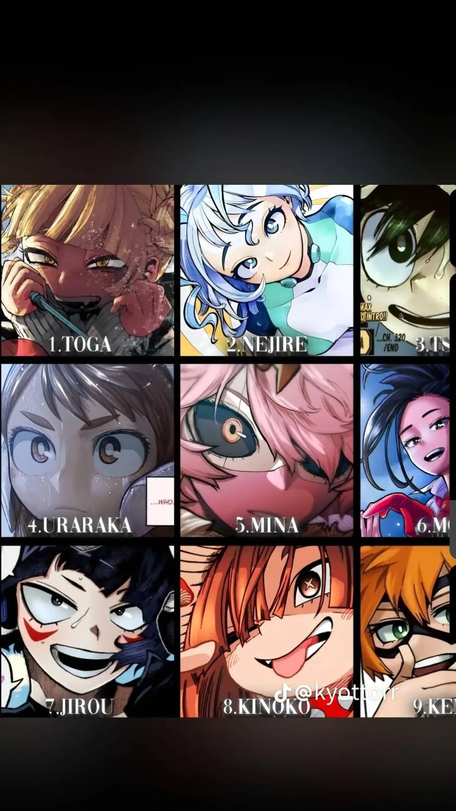 ai character: girls mha background