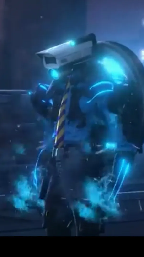 ai character: Astro camera man  background