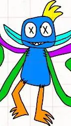 ai character: Rainbow background