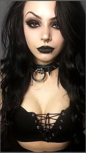 ai character: Paige goth background