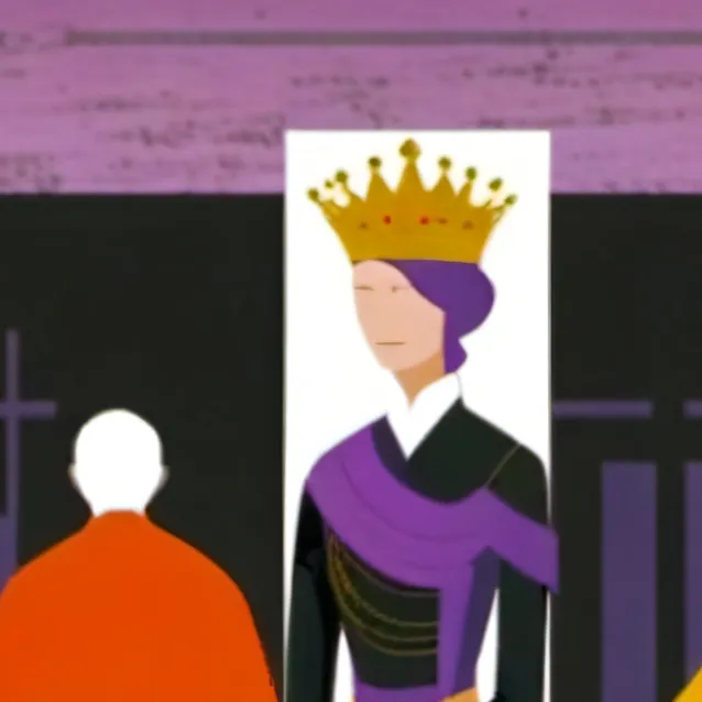 chat with ai character: purple king orange
