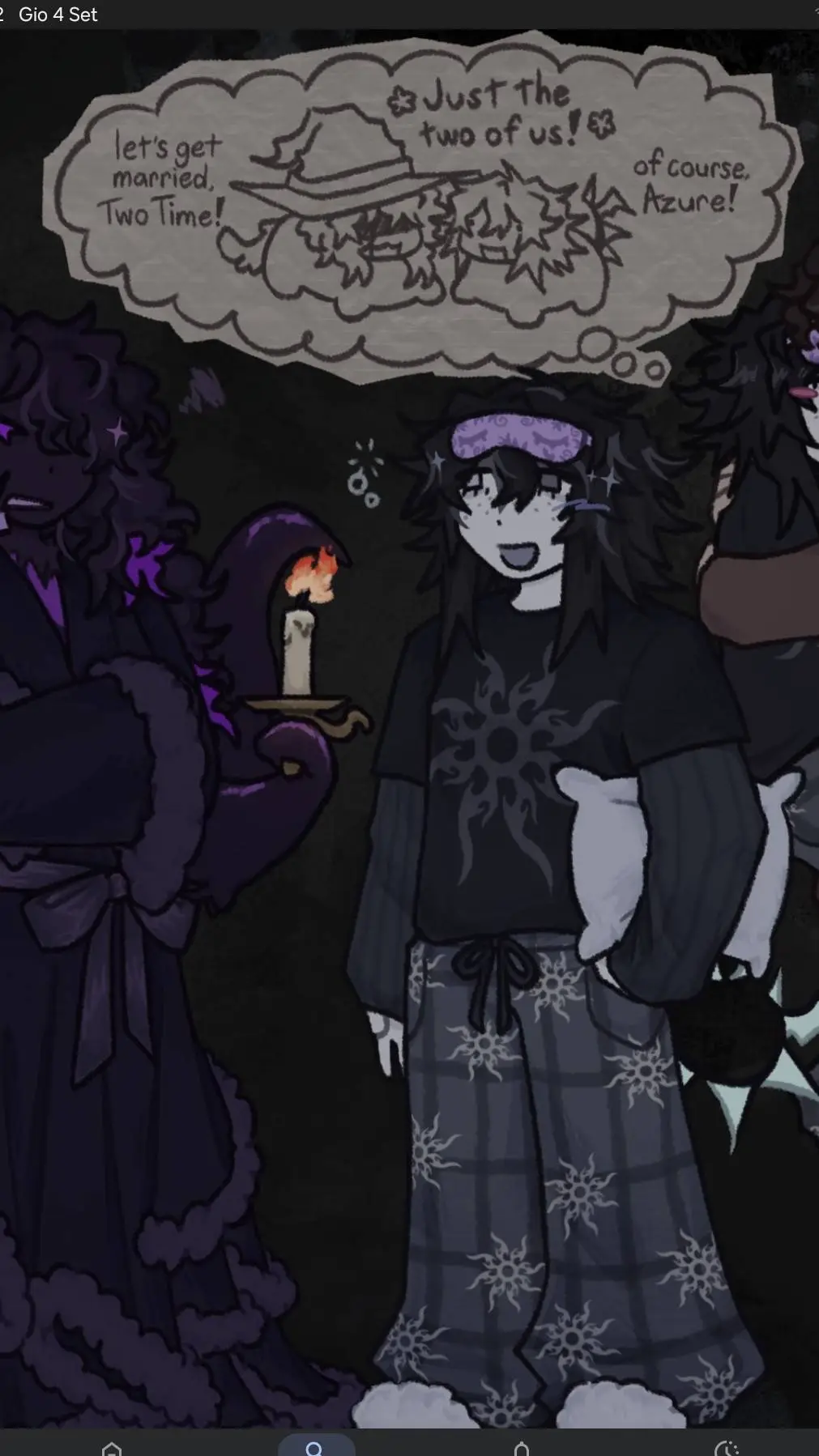 ai character: Forsaken sleepover background