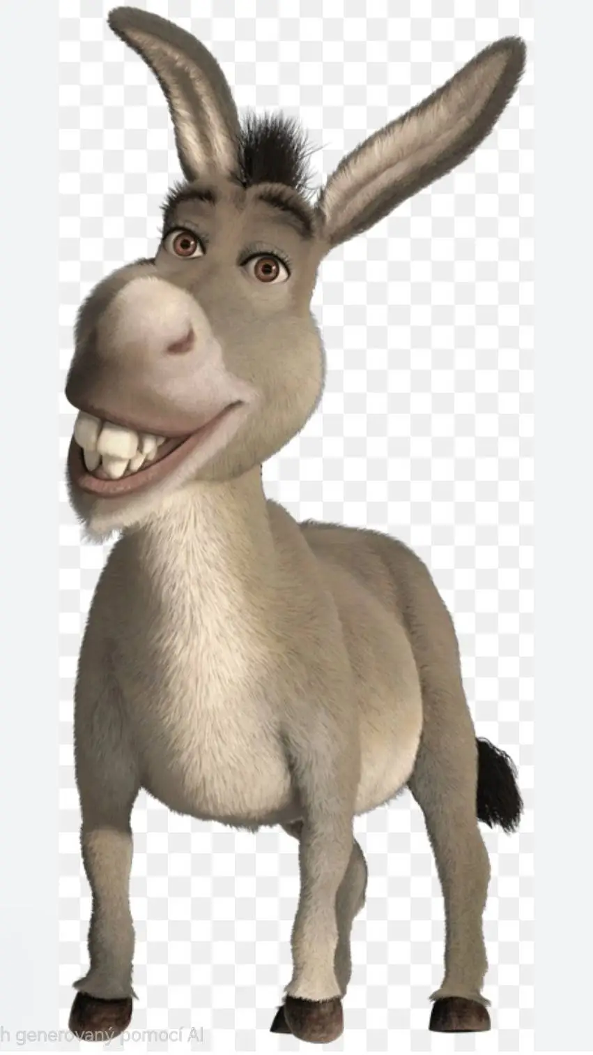 ai character: Donkey from Shrek  background