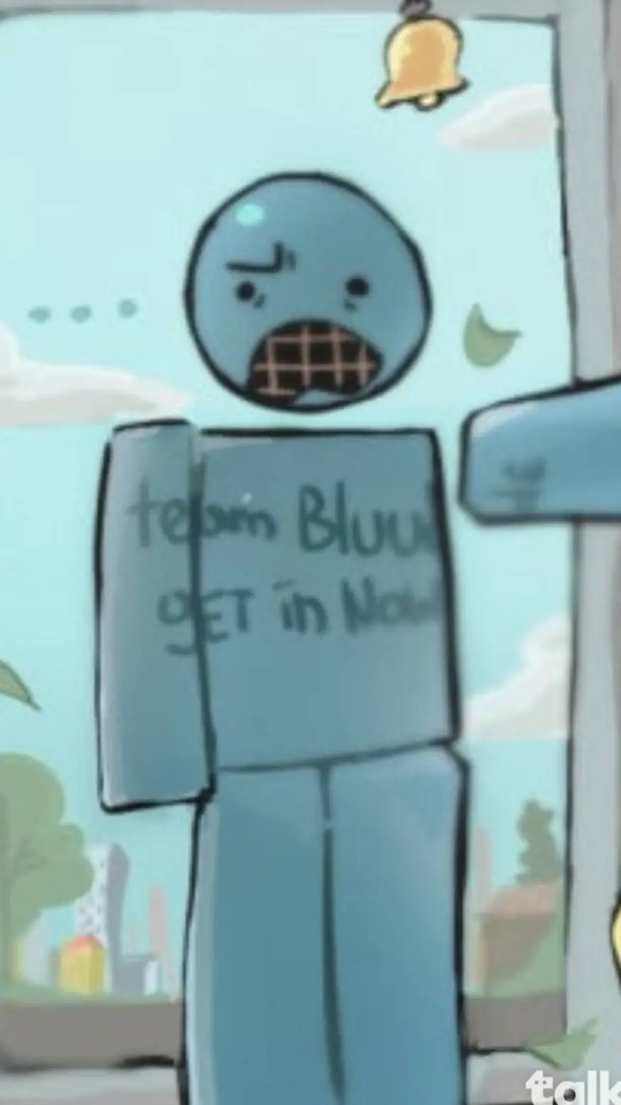 ai character: bluudud background