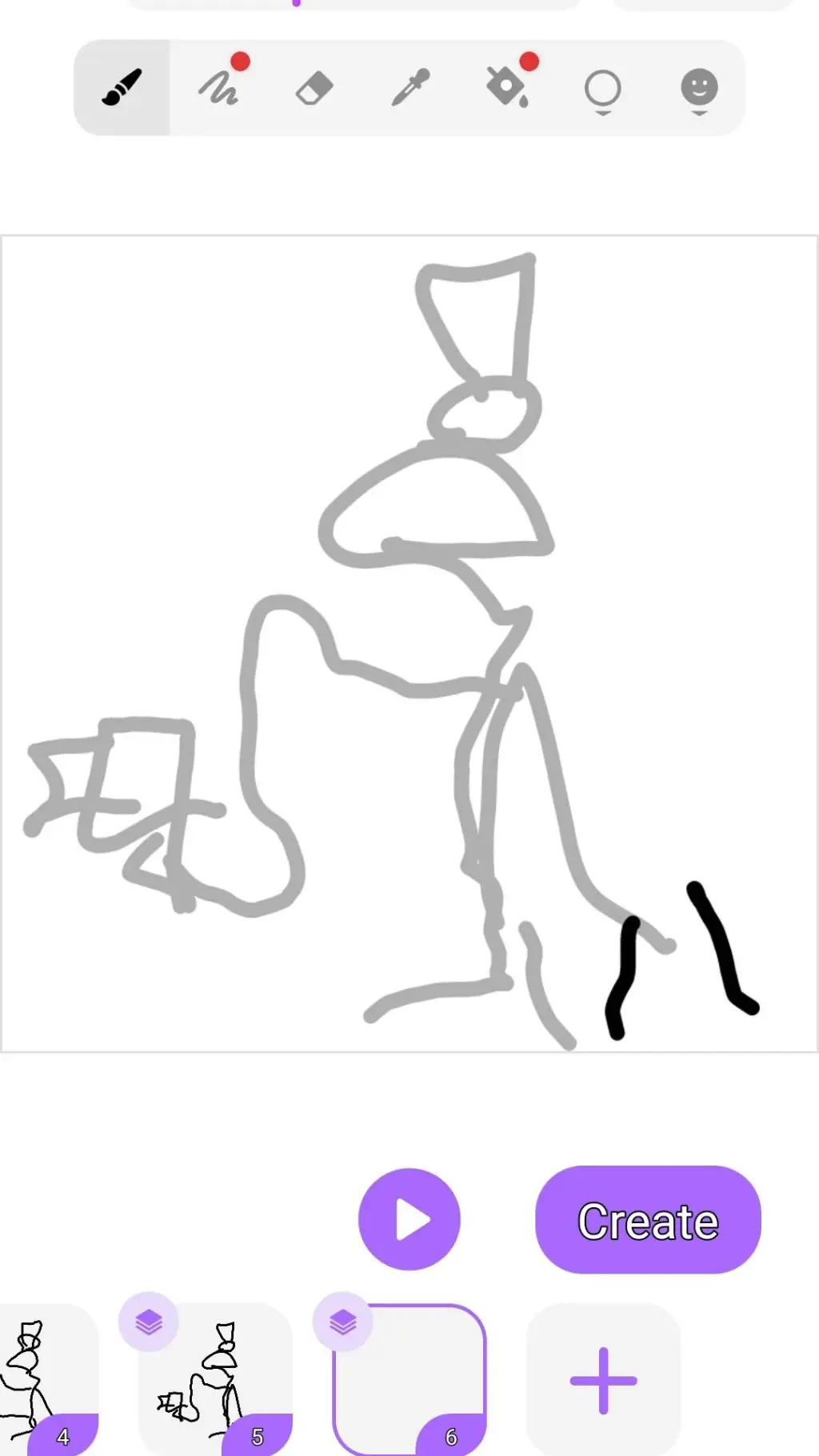 ai character: Goofy ass drawing background