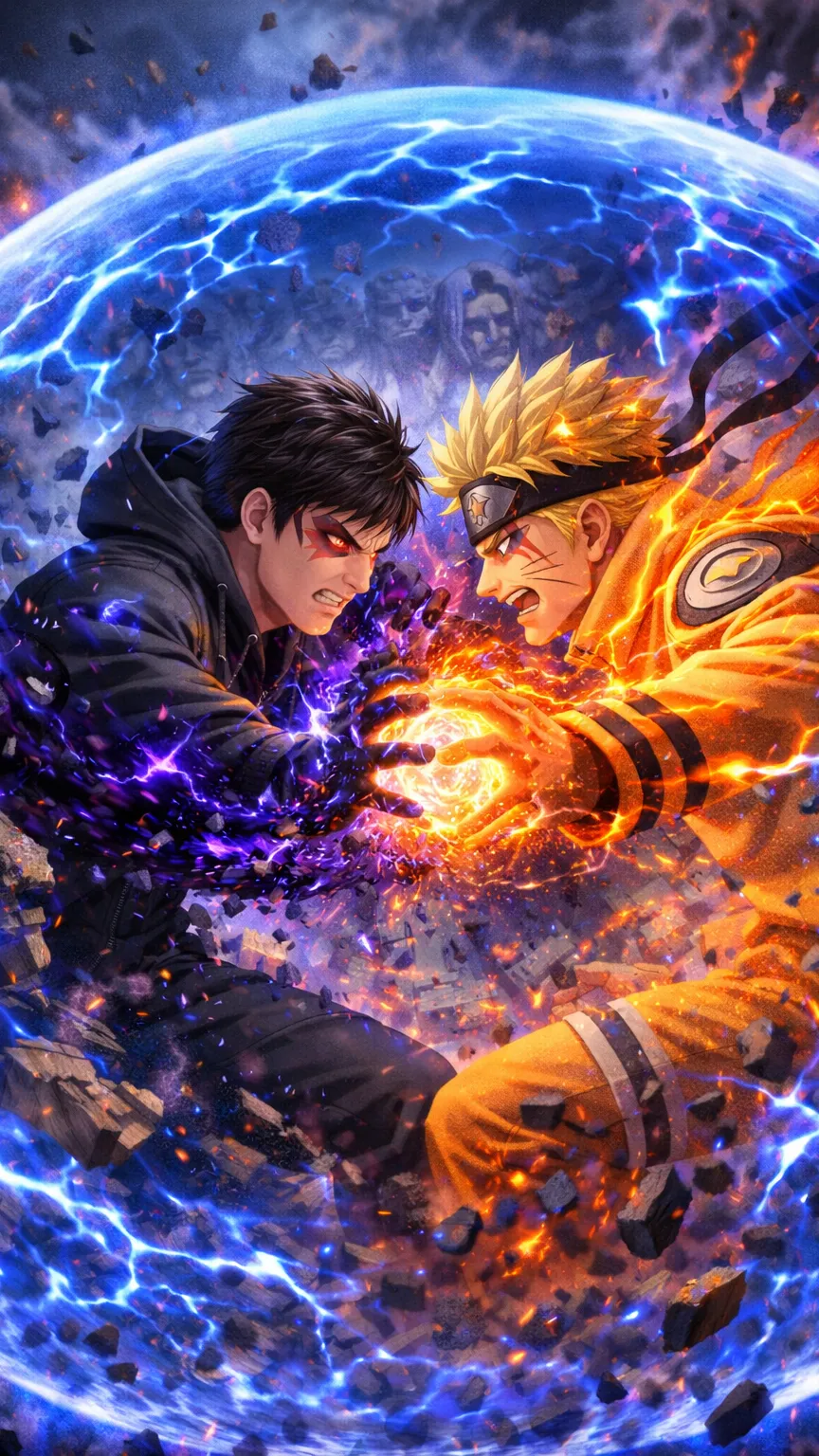 ai character: Naruto fight background