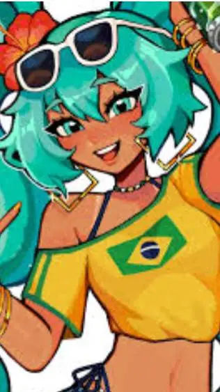ai character: Brazilian Miku  background