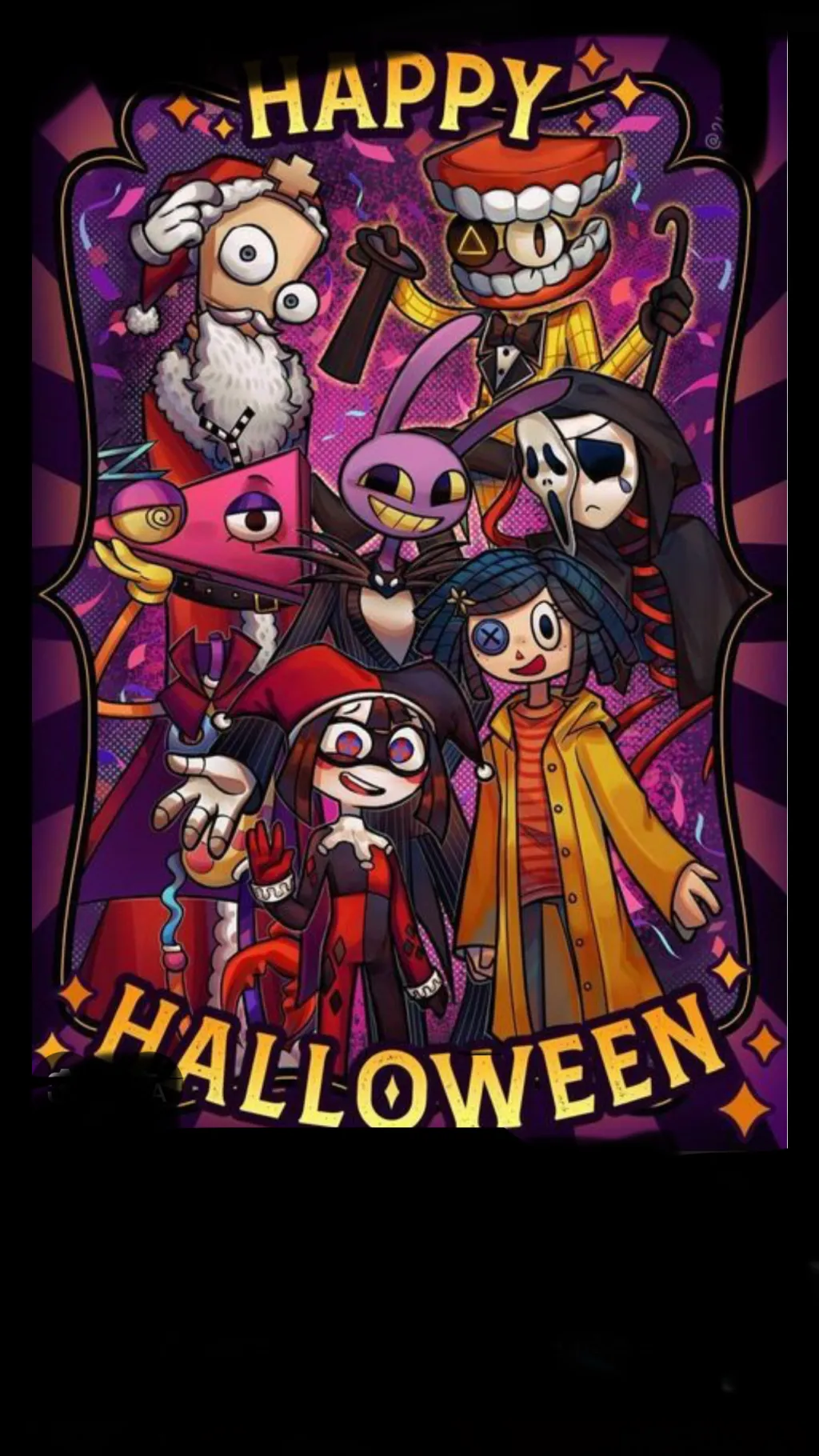 ai character: TADC Halloween background