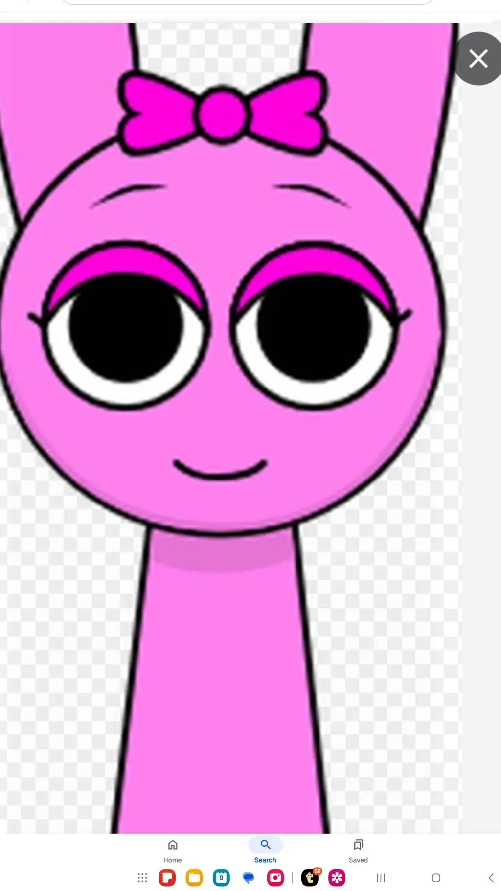 ai character: Sprunki Pinki background