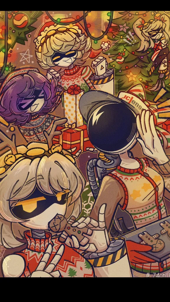 ai character: Md Christmas  background