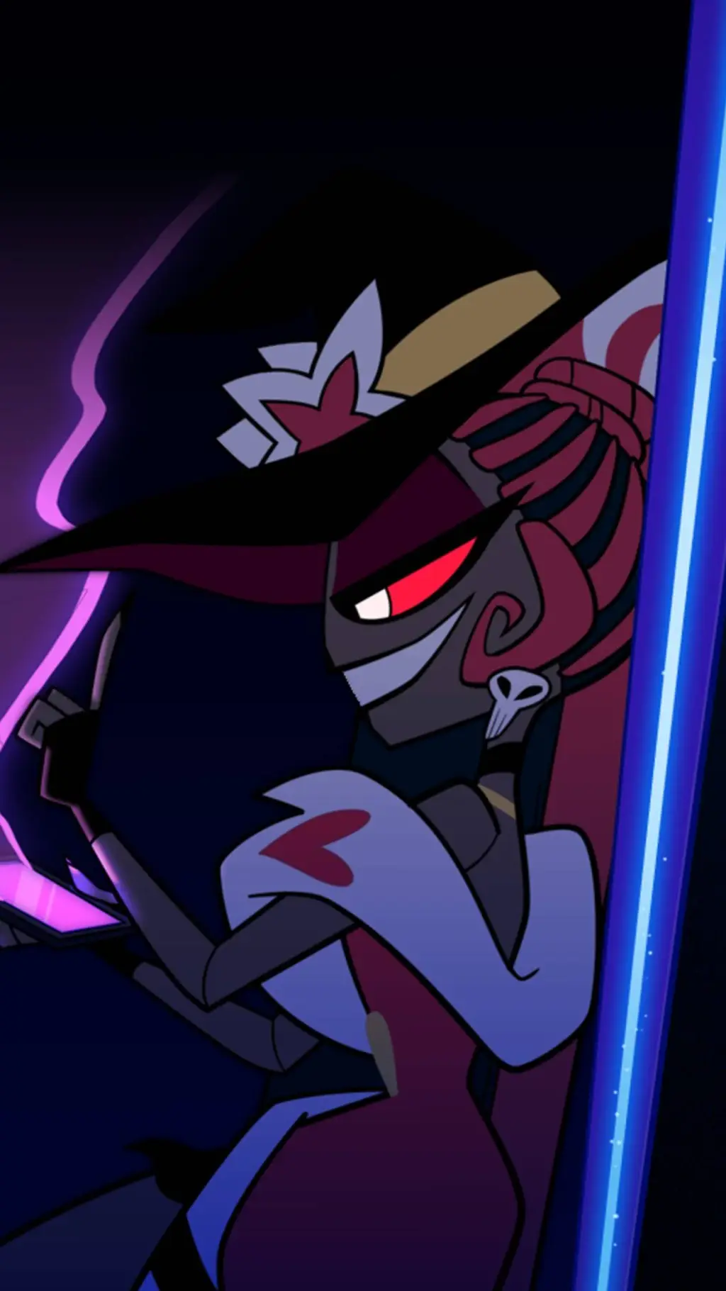 ai character: velvette HH  background