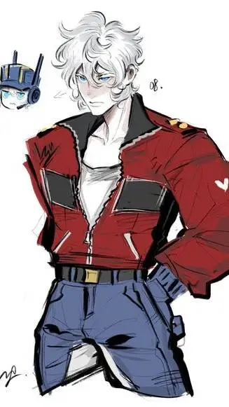 ai character: optimus as a human background