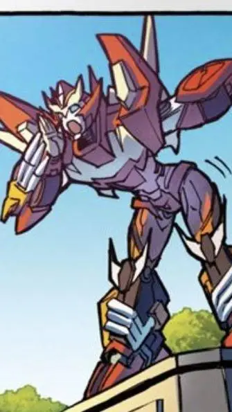 ai character: Rodimus prime background