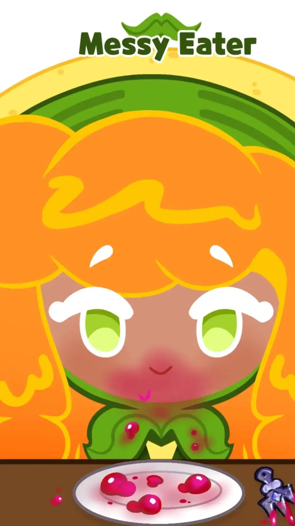 ai character: iced tea cookie background