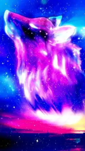 ai character: Star wolf 🐺  background