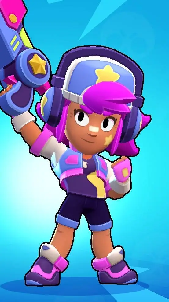 ai character: shelly brawl stars background