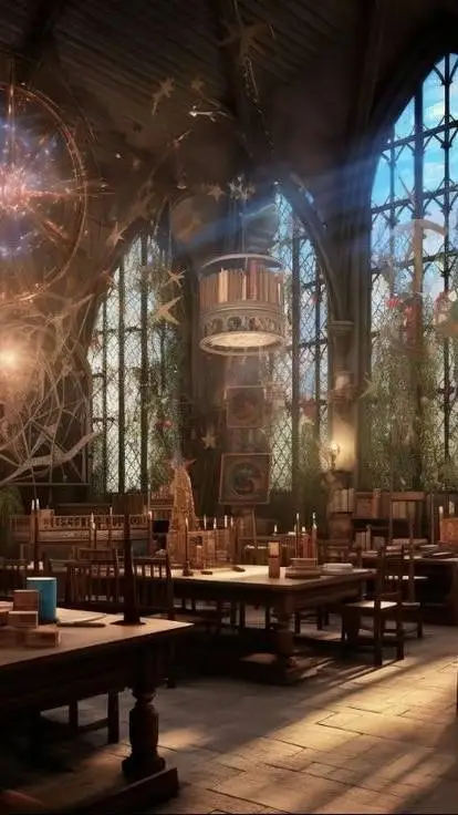 ai character: Magic School.  background