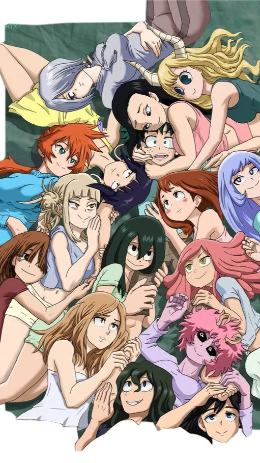 ai character: All girls x deku background